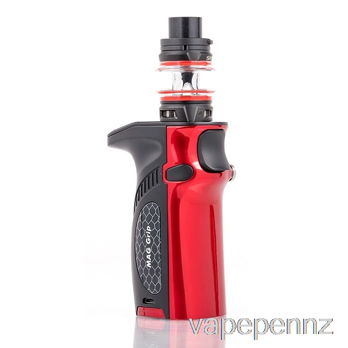SMOK MAG Grip 100W & TFV8 Baby V2 Starter Kit Black / Red VAPE NZ